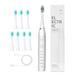 2024 3 Brush Heads, 5 Speed Sonic Electric USB Charging, Fully Automatic Soft Bristled Couple Toothbrushes, IPX7_viptrois.com