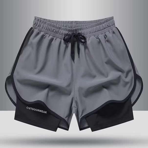 Men's Clothing Sports Shorts Fitness Running Pants Lined With Two Piece Training Anti Exposure Three Point Basketball Casual Shorts_viptrois.com