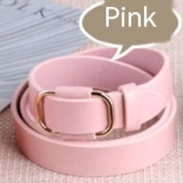 New Simple Japanese Buckle Belt with Faux Leather, Easy to Match with Chubby MM Decoration, Perforated Belt, Women's Belt, Extended Student Belt_viptrois.com