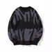 Retro Color-Block Unisex Sweater – Oversized Loose Fit Crewneck Pullover (S-XL)_viptrois.com
