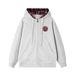 Men's Clothing American Plaid Cardigan Sweatshirt Three Dimensional Tiger Chapter Loose Hooded Top Couple Trendy Brand Zipper Jacket_viptrois.com