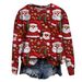 European American Cross-Border Autumn And Winter New 3D Digital Printing Women's Christmas Street Trend Round Neck_viptrois.com