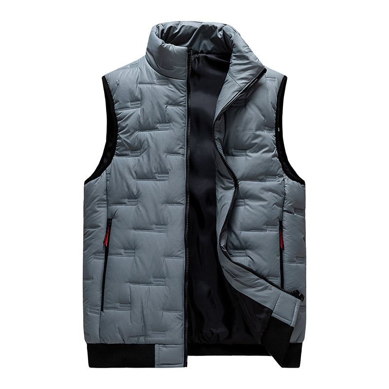 Men's Clothing 2024 NEW Foreign Trade Yh Down Cotton Vest Hooded Thickened Autumn And Winter Leisure Fashion Waistcoat Warm Cotton Jacket_viptrois.com