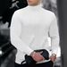 Half High Neck Sweater Men's Autumn And Winter Slim Fit Warm Mid Neck Knitted Sweater Sweater_viptrois.com