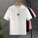 Casual Short Summer Printed Men's New Round Neck T-shirt Trendy Letter American Fashion Versatile Half Sleeved Top_viptrois.com