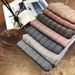 Unisex Literature and art Cotton and linen Scarf Women's pure color Jacquard pattern Scarf turban_viptrois.com