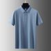 Men's Clothing Copper Silk T Shirt Men's Business Casual Short Sleeved Summer Tianma Mulberry Silk Lapel Men's Polo Shirt_viptrois.com