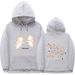 Fashion Printed Couple Astronaut Hooded Loose Unisex Casual Sports Ribbed Hem Sweatshirt_viptrois.com