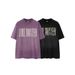 Men's Clothing Men's Wear | Retro Cracked Sprayed Monkey Washed Printed T Shirt 2025 Spring And Summer New Trendy Brand Loose Short Sleeve_viptrois.com