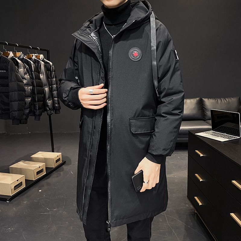 New Cotton-padded Jacket For Men In Winter, Mid-length Thickened Jacket, Trendy Korean Style Large Size Cotton-padded Jacket_viptrois.com