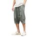 Summer Loose Casual Seven-Point Men's Shorts Plus Size Trendy Sports Straight Five-Point Pants Men_viptrois.com