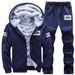 Men's Winter Fleece-Lined Hooded Tracksuit Set - Thickened Warm Casual Sports Outfit For Men (Gray, Black, Navy Blue)_viptrois.com