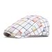 Fresh Plaid Beret British Style Forward Casual Artist Trendy Duckbill Cap For Women_viptrois.com