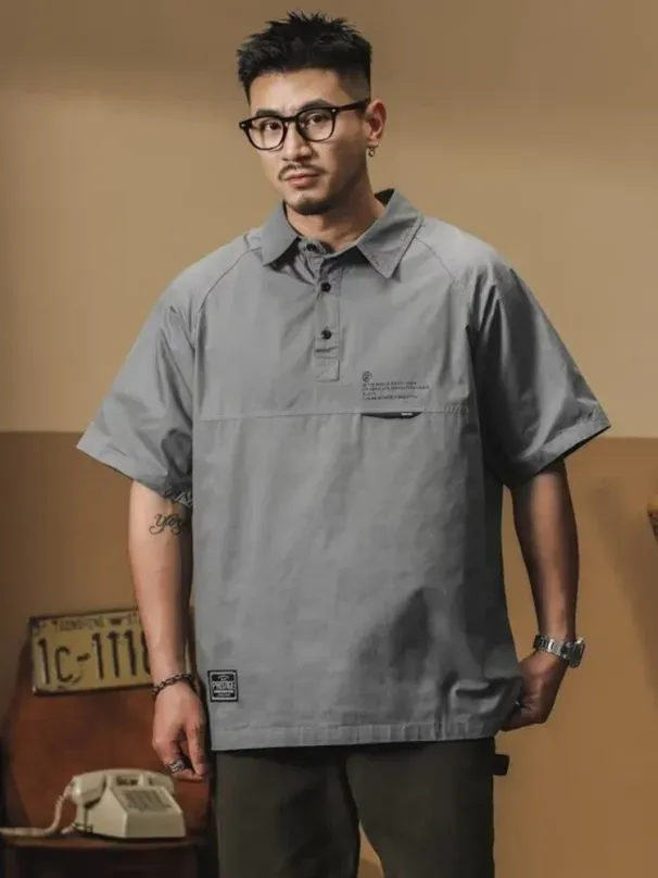 Polo De Manga Corta Vintage Americano Para Hombre, Camiseta Informal Holgada, Ropa De Calle Y2K, Ropa De Golf De Moda, Verano_viptrois.com