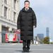 Men's Clothing New Grandfather Thick Warm Coat White Duck Down Elderly Dad Down Jacket Men's Mid Length_viptrois.com