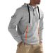 Cross-Border New Autumn Winter Men's Fleece-Lined Casual European Size Fashion Hoodie Zipper Multi-Pocket Pullover_viptrois.com