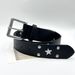 Black Hot Girl Punk Neutral Personality Men And Women Pentagram Alloy Buckle Jeans Belt_viptrois.com