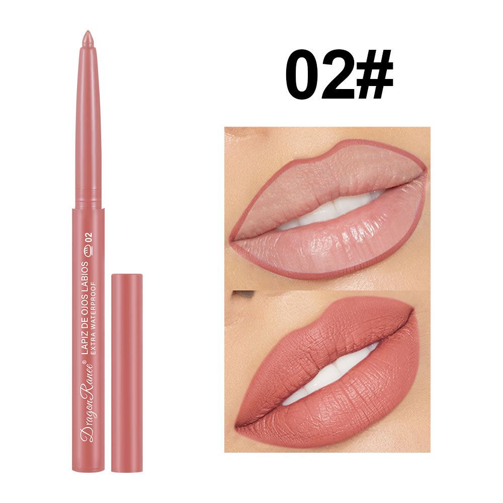 Single Rotating Matte Lip Liner & Lipstick Pen For Women - Foggy Finish, Available In Beige Brown & Pink, Adorable Design_viptrois.com