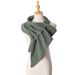 Unisex Woolen scarf women's autumn/winter core yarn knitted solid color triangle scarf_viptrois.com