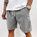 Men's Clothing New Men's Summer Casual Drawstring Corduroy Retro Shorts_viptrois.com