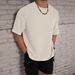 Men's Clothing Casual Versatile Loose Trendy Short Sleeved Collar Men_viptrois.com
