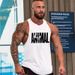 Men's Clothing Sports Muscle Waistcoat Training Sleeveless T Shirt Trendy Casual Loose Fitness Clothes Vest_viptrois.com