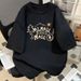 Men's Casual Short Sleeve T-Shirt - 260gsm Cotton Vintage Letter Print Relaxed Fit Tee For Streetwear_viptrois.com