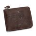 Wallet Card Cases Baseball Player Embossed Men's Short Chain Wallet Large Capacity Three Fold Coin Bag_viptrois.com