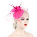 hot sale bride headdress hairpin retro mesh hat feather hair accessories_viptrois.com
