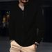 Men's Clothing Zip-Up Jacket - Lightweight Corduroy Polyester Windproof Jacket, Slim Fit Casual Coat For Spring & Fall (Navy, Black, Grey, Green)_viptrois.com