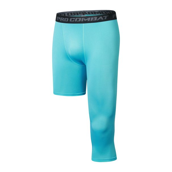 Men's Clothing Carefully Selected Sports Quick Drying 50% Pants Men's Single Leg Tights Basketball Sports Training Leggings Running Pants_viptrois.com