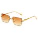 Men's Sunglasses New Square Frameless Sunglasses Personalized Cutting Edge Fashion All Match Beat Sunglasses For Women_viptrois.com