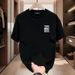 Heavyweight Pure Cotton Short T-Shirt For Men 2025 Summer New High-End European Style Half Sleeve Tee Shirt Quality_viptrois.com