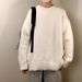 New round neck sweater for men in autumn and winter, loose solid color knit sweater, casual, simple and versatile thread jacket_viptrois.com