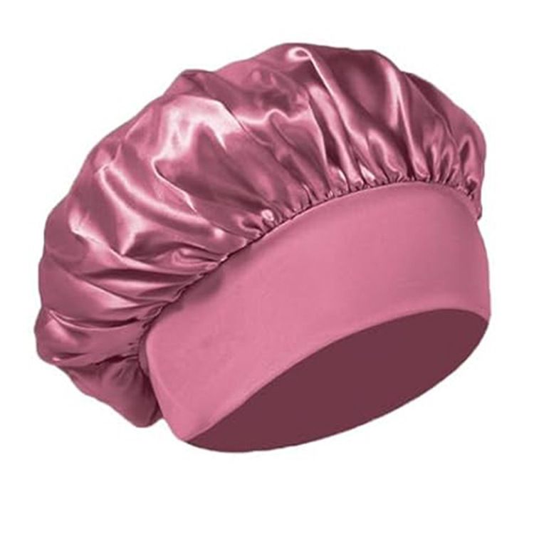 Wide brimmed satin elastic sleeping cap men and women adult beauty hair care cap chemotherapy cap_viptrois.com