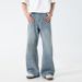 Men's Clothing Retro Washed American Flared Jeans Men's 25 Spring And Summer New Trousers Trendy Brand Loose High Street Retro Flared Pants_viptrois.com