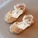 Spring And Autumn Little Girl Korean Fashion Sequined Princess Shoes Summer High Heel Comfortable Shoes Wholesale_viptrois.com