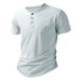 Summer Men's Sports Henley Collar T-Shirt Short Sleeved Moisture Wicking European Size_viptrois.com