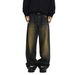 Vintage Washed Denim Jeans For Men – Relaxed Straight-Leg Streetwear Pants With Distressed Details, High-Waisted Loose Fit (S-3XL, Retro Blue)_viptrois.com