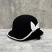 Hepburn style woolen bucket hat for women autumn and winter French retro elegant camellia pot hat with contrasting color edge all match hat_viptrois.com