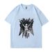 Wind Statue Printed Short Sleeve Men's Hip Hop Street Dark Gothic Couple T-shirt Top_viptrois.com
