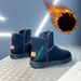 SHLIANG New Men's Winter Thickened Fleece Lined Leather Surface Slip-On Snow Boots Outdoor Sports Bread Shoe Large Size Rubber Sole X0088_viptrois.com