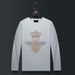 Men's Clothing long sleeved T shirt men's autumn new round neck trend tops bottoming shirt autumn clothes men's hot diamond bee_viptrois.com