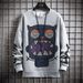 Men's Crew Neck Sweater Spring And Autumn New Men's Fashion Casual Loose Print Little Devil Sweater_viptrois.com