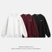 Nordmann 380g Heavyweight Textured Crew Neck Sweatshirt For Men, Autumn New Color-Block Letter Print Trendy Loose Pullover Jacket_viptrois.com