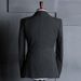 Men's Wedding & Formal Suit Set – Slim Fit Tuxedo Blazer With Vest & Dress Pants, Photoshoot-Ready Business Suit (Black/Grey/Brown)_viptrois.com