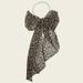 2025 Spring New Product Pearl Silk Korean Long Strip High End Small Leopard Black And White Wave Dot Light Luxury Scarf_viptrois.com