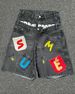Men's Clothing Y2k High Street Fashion Brand Fashion Hip Hop Collage Double Waist Fake Two Piece Five Point Jeans Mid Length Pants For Men And Women_viptrois.com