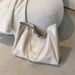 Fashionable Casual Tote Bag For Women - Large Capacity Shoulder Bag With Zipper Closure, Lightweight PU Material, (White/Blue/Black/Brown/Red)_viptrois.com