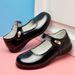Girls Black Leather Shoes Performance Shoes Princess Shoes Small Leather Shoes Children's Primary School Students Soft Sole Single Shoes School Shoes_viptrois.com